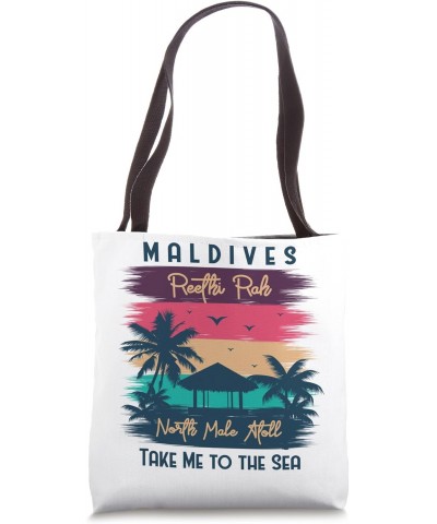 Retro Style Vintage Maldives Tote Bag $11.27 Totes