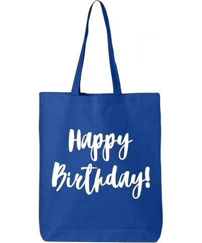 Happy Birthday! Cotton Canvas Tote Bag Royal $10.70 Totes