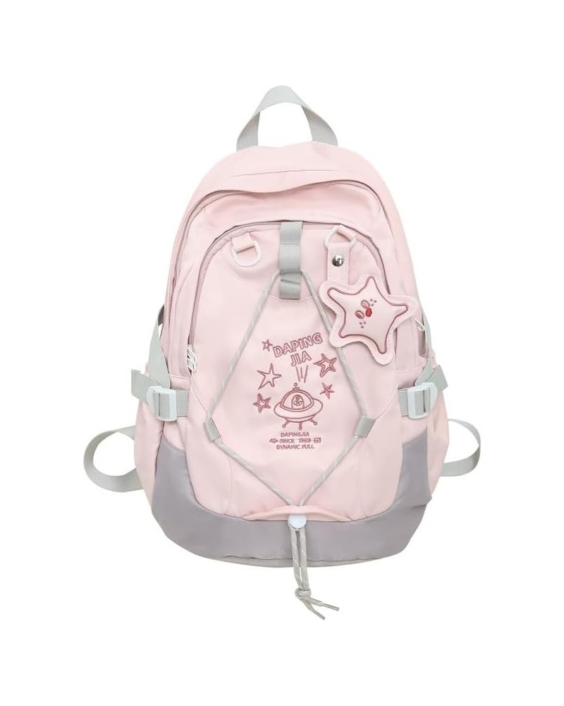 Cute Backpack for Women Men,cute Backpack Purse Hiking Travel Backpack Fashion Aesthetic Shoulder Bag Harajuku (white) Pink C...