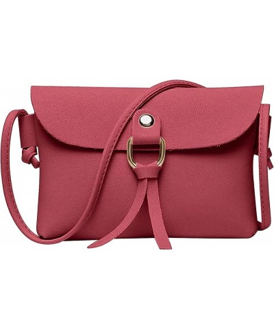 Small Crossbody Bags for Women Lightweight Design Mini Shoulder Bag Cute Leather Purse Wine Red $12.38 Totes