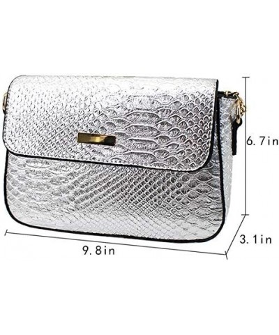 Fashion Women Snakeskin Envelope Clutch Bag Ladies Retro Evening Party Prom Chain Handbag Purse Mother's Day Gift Silver $11....