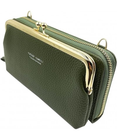 Small Crossbody Bag Cell Phone Purse Wallet with Credit Card Slots for Women Green $12.14 Crossbody Bags