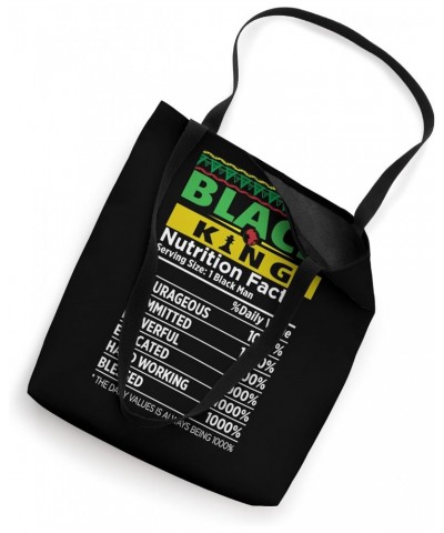 Black King Nutritional Facts Black Father History Month Tote Bag $12.60 Totes