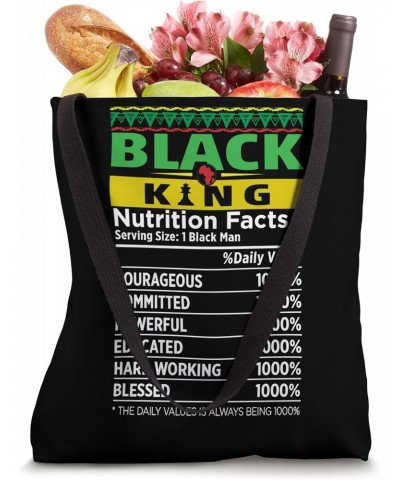 Black King Nutritional Facts Black Father History Month Tote Bag $12.60 Totes