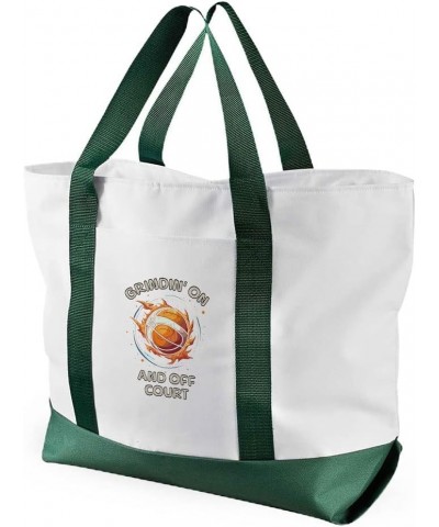 Chasin' Championships and Diploma Cruiser Tote Bag - Basketball Lovers Bags - Gifts for Sports Fans White Navy $18.90 Totes