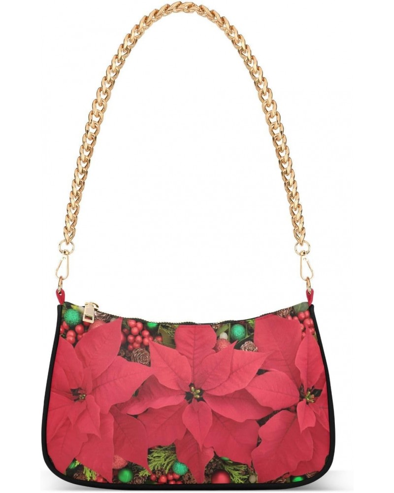 Red Flowers Shoulder Bag for Women Shoulder Handbags with Zipper Closure Small Clutch Purses Crossbody Bags for Women $14.88 ...