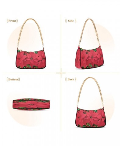 Red Flowers Shoulder Bag for Women Shoulder Handbags with Zipper Closure Small Clutch Purses Crossbody Bags for Women $14.88 ...