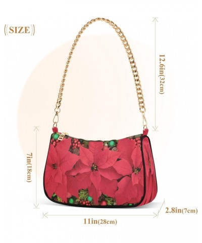 Red Flowers Shoulder Bag for Women Shoulder Handbags with Zipper Closure Small Clutch Purses Crossbody Bags for Women $14.88 ...