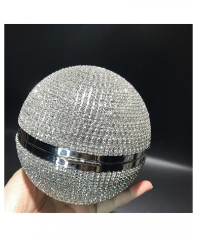 Spherical diamond-encrusted evening bag cute hand-held oblique chain bag celebrity dress full of diamonds women's bag (Color ...