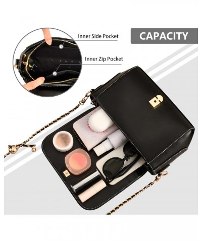 Geometric Christmas Tree Crossbody Bags Women Mini Shoulder Bag with Credit Card Slots Small Black Purse $20.79 Crossbody Bags