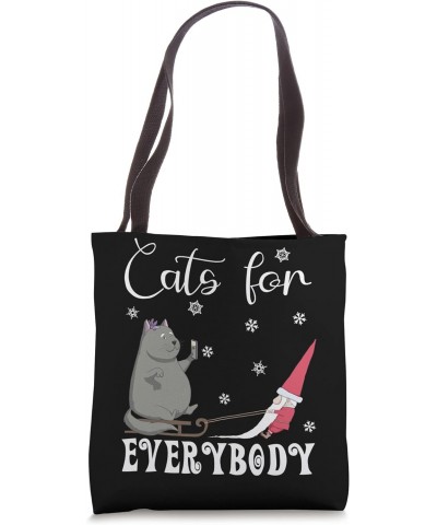 Cats For Everybody Funny Vlogger Gnome & Cat Lover Christmas Tote Bag $9.87 Totes