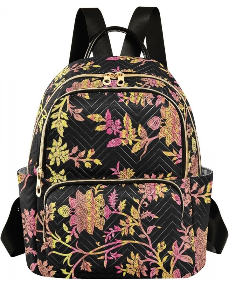 Backpack Purse for Women Artistic Spring Plants Theme, Mini Fashion Backpack Lightweight Casual Daypack Shoulder Bag Travel B...