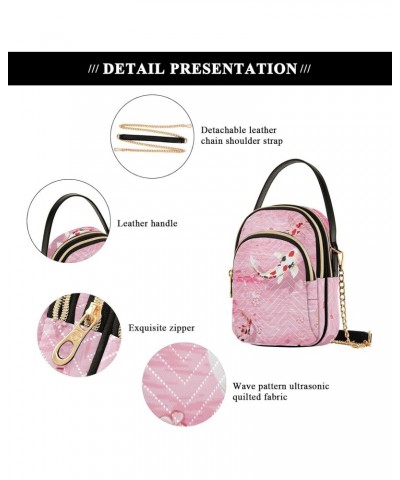 Marine Cell Phone Purse Pink Japanese Koi Flower Crossbody Handbag Durable Shoulder Bag Sturdy Travel Pouch Compact Chic Bag ...