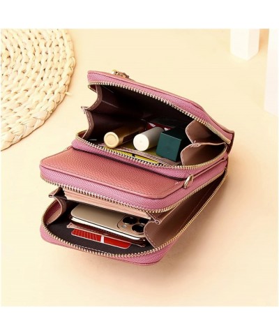 Large Capacity Mobile Phone Bag Small Single Shoulder Cross-body Zipper Bag Multifunctional Long Style Clutch Bag Pink $11.06...