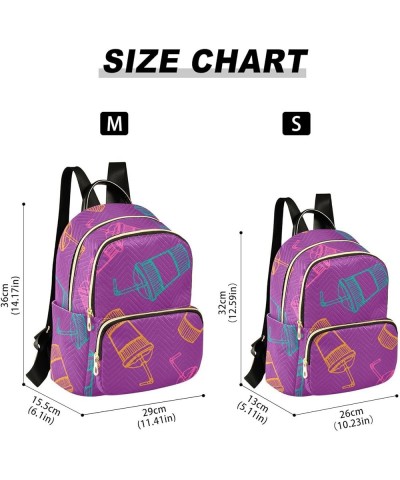 Colorful Coke Cups Fashion Travel Backpack for Women Multi Pockets Lightweight Purse for Women-M Multicolor Small $17.15 Back...