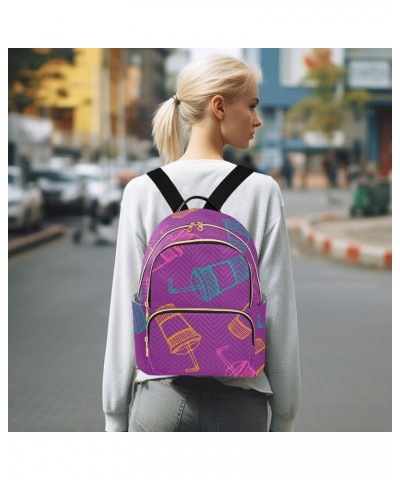 Colorful Coke Cups Fashion Travel Backpack for Women Multi Pockets Lightweight Purse for Women-M Multicolor Small $17.15 Back...