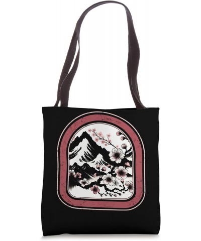 Cherry Blossom Woodblock Vintage Japanese Retro Anime Tote Bag $11.32 Totes