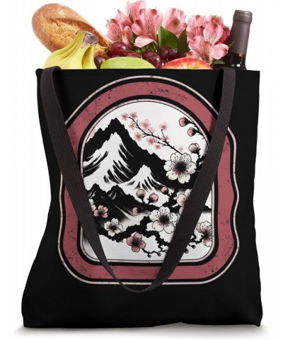 Cherry Blossom Woodblock Vintage Japanese Retro Anime Tote Bag $11.32 Totes