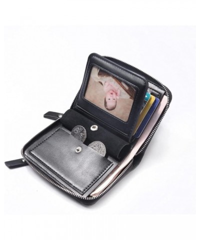 Men's Wallet Retro Short Wallet Buckle Zipper Bag Large Capacity Trend Dollar Bag Wallet Wallet Thick (Color : Black) $32.70 ...