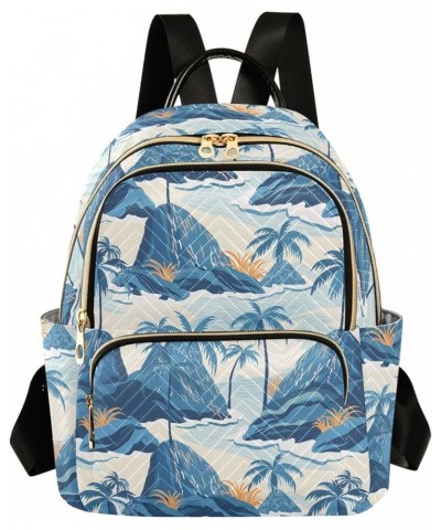 Blue Ocean Sea Fashion Backpack Purse for Women, Casual Daypacks, Ladies Gift for Traveling Hiking Multicolor Small $15.75 Ba...