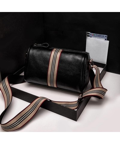 Shoulder Purses for Women Crossbody Bag Black Leather Small Bags Trendy Design with Wide Strap Doctor Style $14.28 Crossbody ...