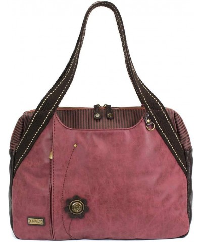 Bowling Tote Bag Burgundy Palm Tree - Burgundy $34.50 Totes