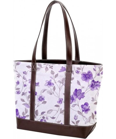 Tote Bag for Women, Large Tote Bag, Women's Tote Handbags, Purple Wildflower Pastorable, Tote Bags Women Design 1733 $27.35 T...