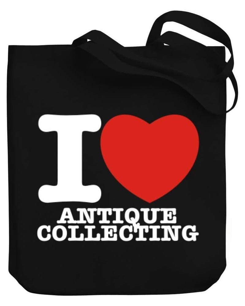 I love Antique Collecting Bold Font Canvas Tote Bag 10.5" x 16" x 4 $16.80 Totes