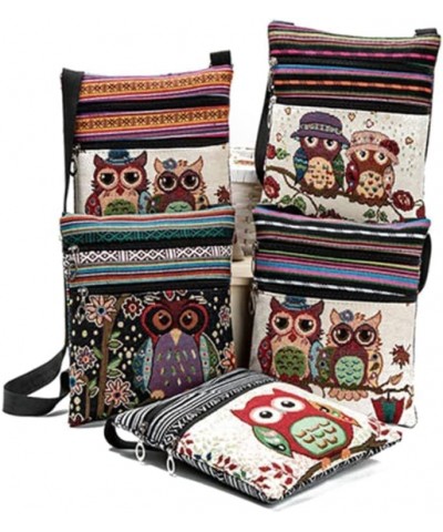 Shopping Cart Bags Canvas Shopping Bag Crossbody Women Canvas Handbag with Adjustable Strap Grocery Bag Shopping Bags Owl Pri...