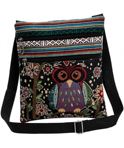 Shopping Cart Bags Canvas Shopping Bag Crossbody Women Canvas Handbag with Adjustable Strap Grocery Bag Shopping Bags Owl Pri...