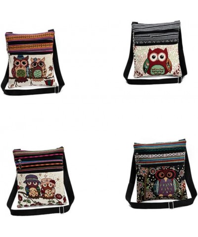 Shopping Cart Bags Canvas Shopping Bag Crossbody Women Canvas Handbag with Adjustable Strap Grocery Bag Shopping Bags Owl Pri...