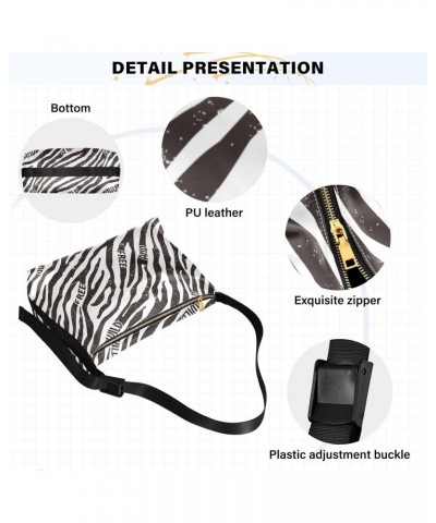 Free Zebra Wallpaper Shoulder Bag Large Slouchy Hobo Bag for Women Men Waterproof PU Leather Crossbody Handbag Casual Tote wi...