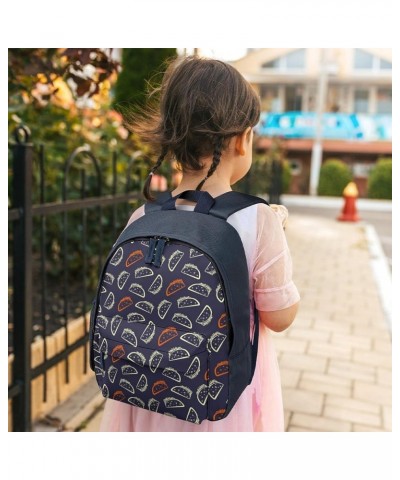 Delicious Mexican Tacos Funny Backpack Small Casual Daypack Purse Travel Bag with Adjustable Strap Cute Print Blue-style $15....