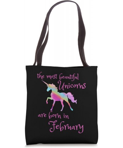 Beautiful Unicorn Birthday FEBRUARY Unicorn Tote Bag $14.30 Totes