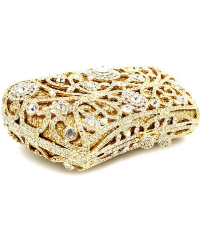 Women Dazzling Rhinestone Clutch Wedding Party Crystal Evening Bag Purses Glitter Handbag and Shoulder Bags Gold Pink Gold $5...