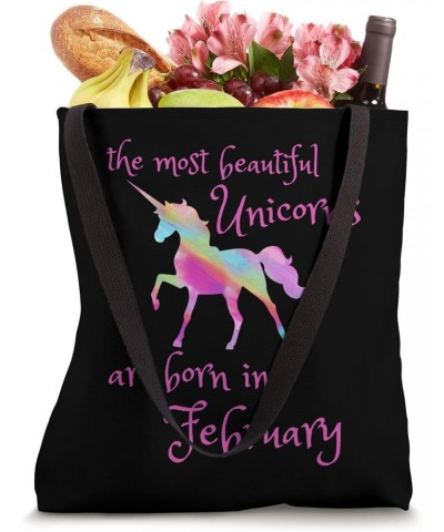 Beautiful Unicorn Birthday FEBRUARY Unicorn Tote Bag $14.30 Totes