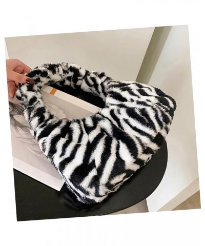 2pcs Plush Rabbit Handbag Travel Tote Zebra Accessories Faux Fur Purse Zebra Gifts Shoulder Purse Ladies Black-1x2pcs $15.56 ...