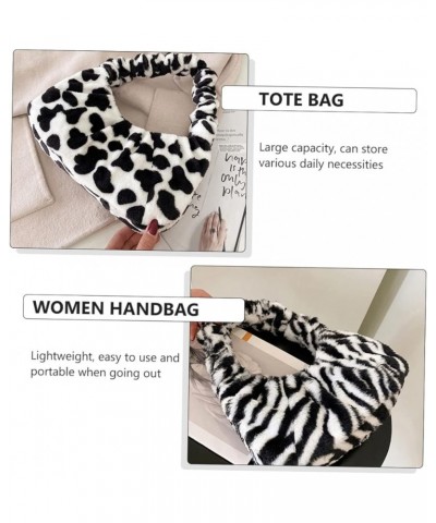 2pcs Plush Rabbit Handbag Travel Tote Zebra Accessories Faux Fur Purse Zebra Gifts Shoulder Purse Ladies Black-1x2pcs $15.56 ...