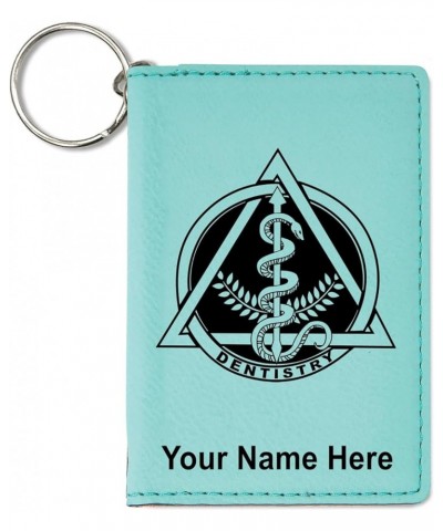 ID Holder Wallet, Dentist Symbol, Personalized Engraving Included (Black with Silver) Teal $12.32 Wallets