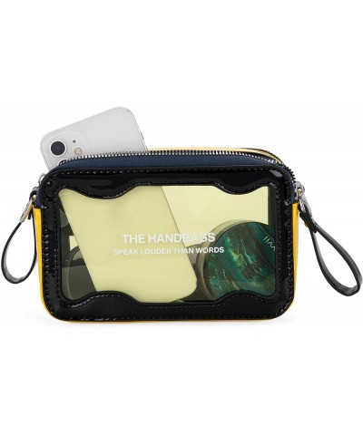 Clear Crossbody Bag for Women Fashion Transparent Purse Yellow-black $8.39 Shoulder Bags