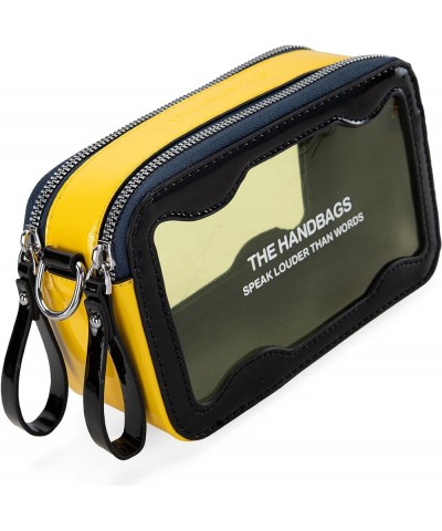 Clear Crossbody Bag for Women Fashion Transparent Purse Yellow-black $8.39 Shoulder Bags