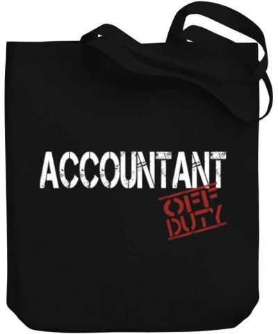 Accountant Off Duty Stencil Canvas Tote Bag 10.5" x 16" x 4 $23.59 Totes