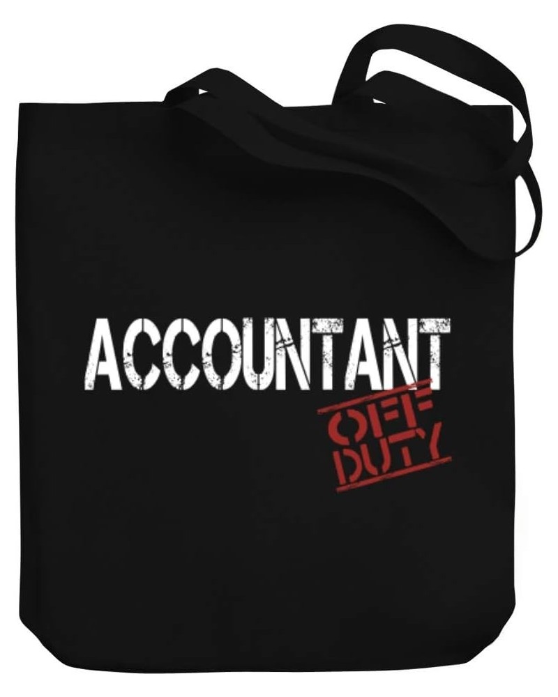 Accountant Off Duty Stencil Canvas Tote Bag 10.5" x 16" x 4 $23.59 Totes