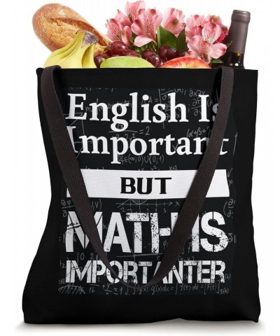 English is Important Math is Importanter Funny Math Tote Bag $13.13 Totes