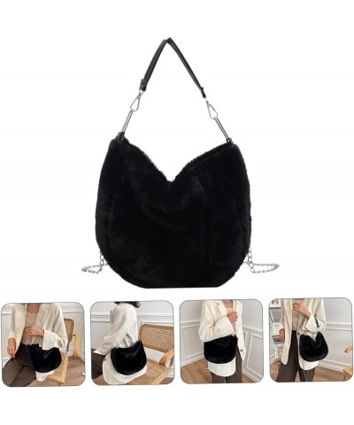 2 Pcs Plush Shoulder Bag Women Tote Handbags Accessories for Girls Crossbody Bags for Women Plush Blackx3pcs $13.99 Crossbody...