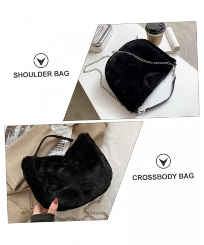 2 Pcs Plush Shoulder Bag Women Tote Handbags Accessories for Girls Crossbody Bags for Women Plush Blackx3pcs $13.99 Crossbody...