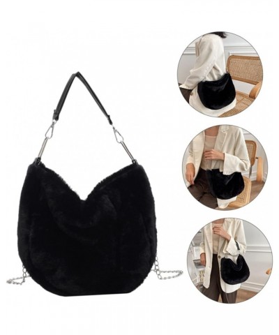 2 Pcs Plush Shoulder Bag Women Tote Handbags Accessories for Girls Crossbody Bags for Women Plush Blackx3pcs $13.99 Crossbody...