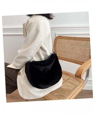 2 Pcs Plush Shoulder Bag Women Tote Handbags Accessories for Girls Crossbody Bags for Women Plush Blackx3pcs $13.99 Crossbody...