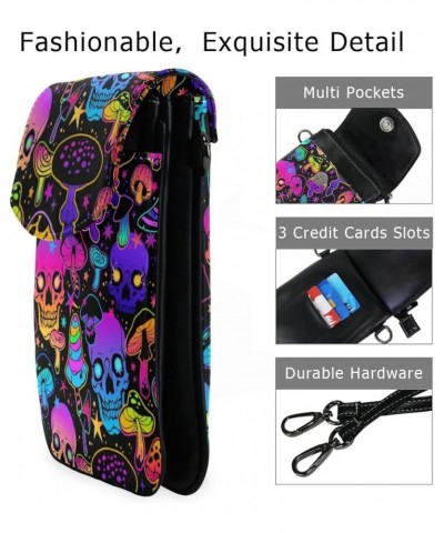 Crossbody Bag Goth Crossbody Bags for Women Small Phone Purses Wallet with Crossbody Strap Skull 10 $17.69 Crossbody Bags