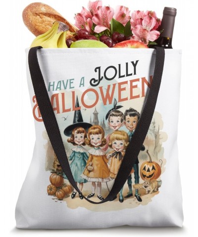 Have a Jolly Halloween, Weird Retro Creepy Nostalgia 90's Tote Bag $14.76 Totes